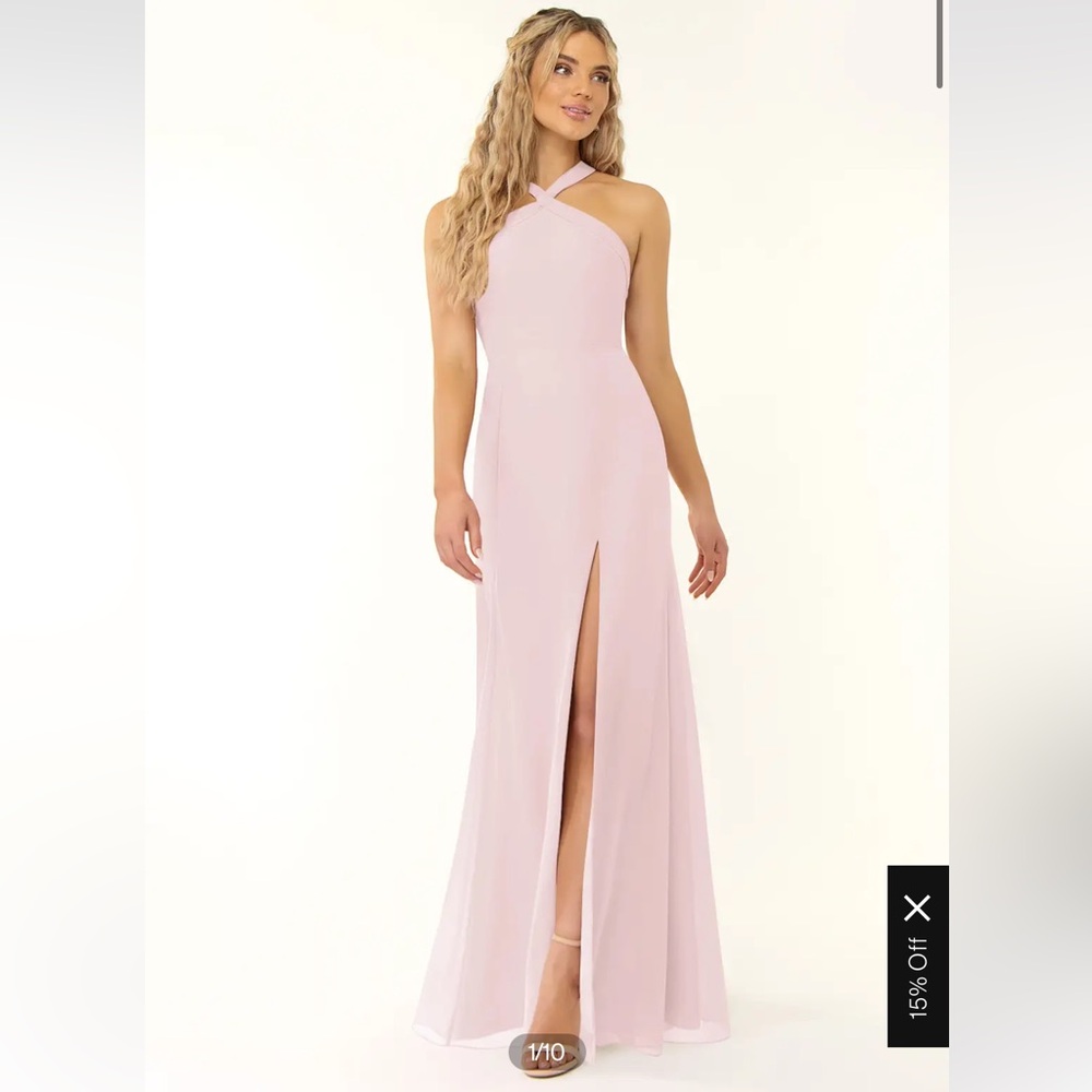 Azazie Blushing Pink Bridesmaid Dress
